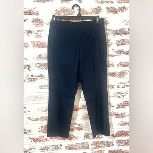 J. Jill Pants Linen Stretch Blue Cropped Ankle Beachy Summer Sz S